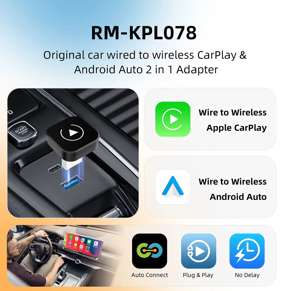 Wireless Android Auto And Carplay Box/Adapter Smart USB