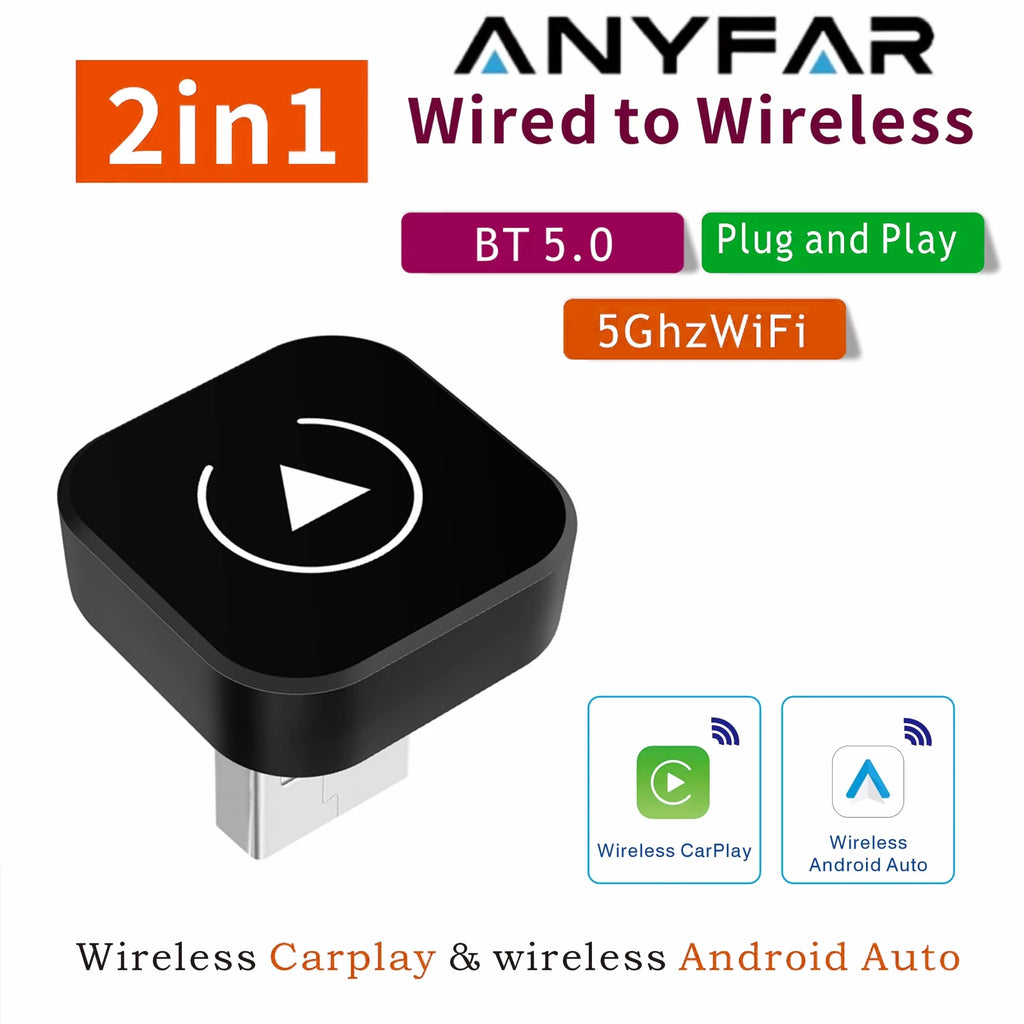 Wireless Android Auto And Carplay Box/Adapter Smart USB