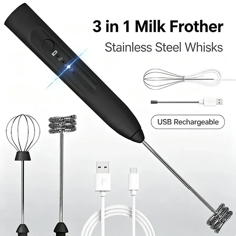 Lenovo Electric Handheld Stainless Steel Whisk Mixer Portable Blender